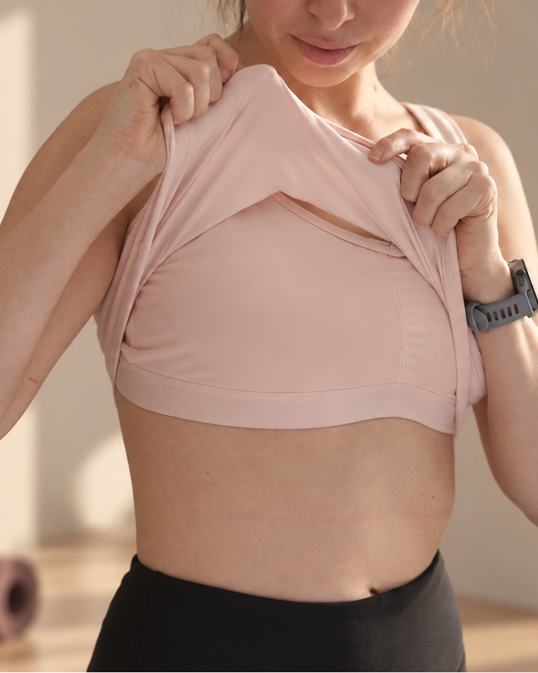 Top de lactancia Aura Mom - Rosa