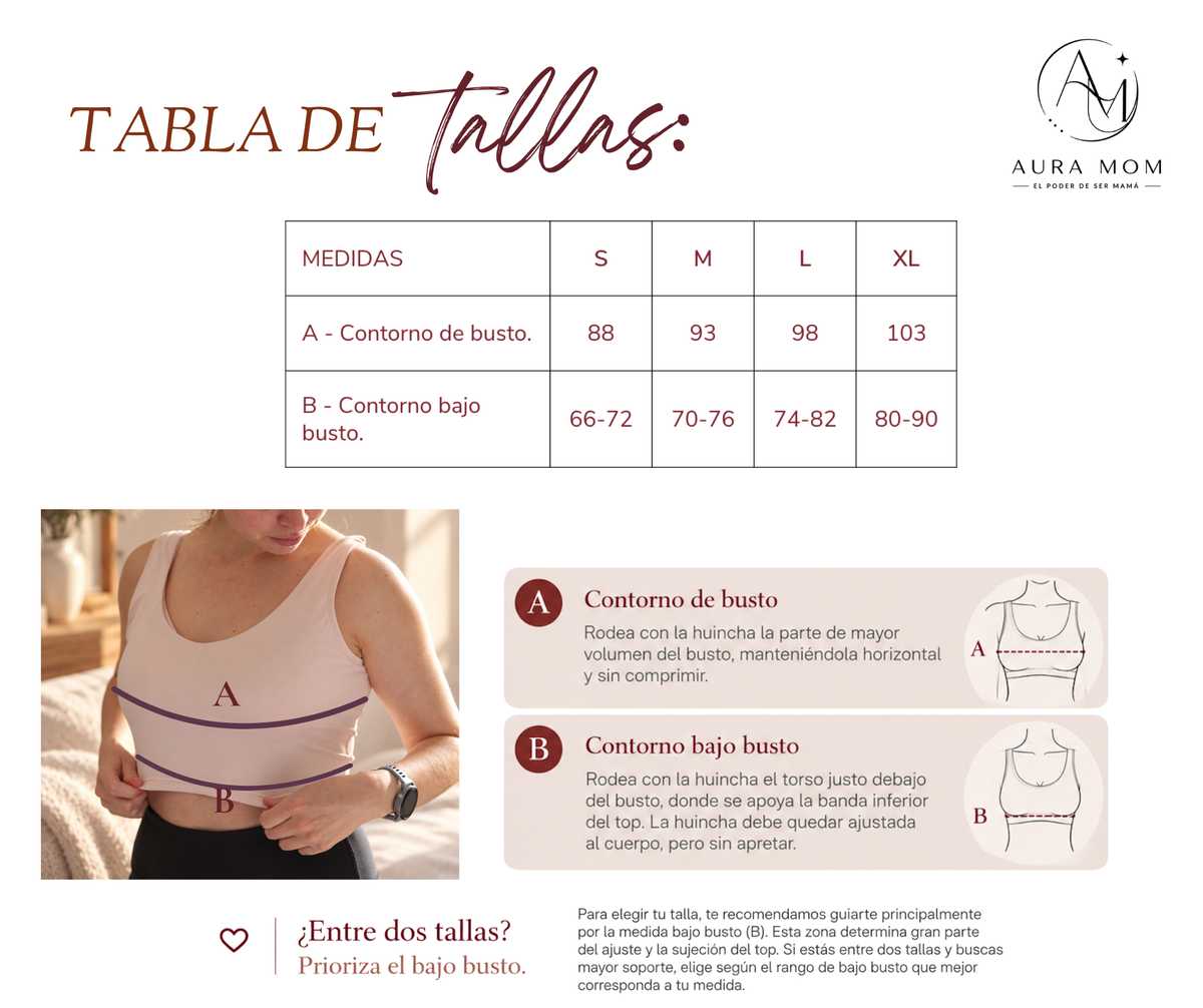 Top de lactancia Aura Mom - Rosa